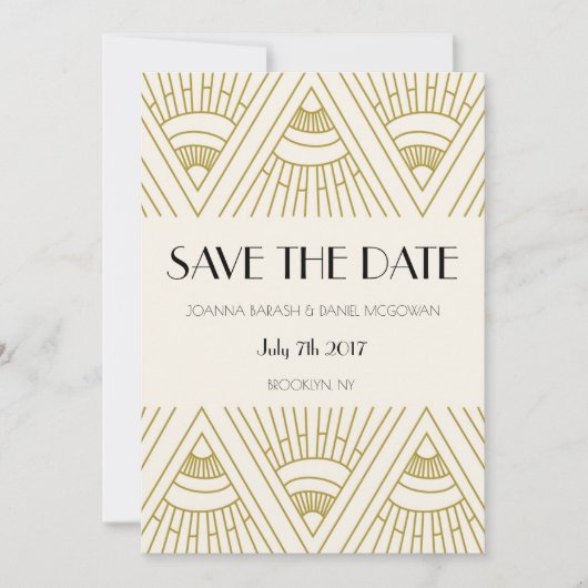 Boho Gatsby slaat de datum op Save The Date (Voorkant)