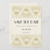 Boho Gatsby slaat de datum op Save The Date (Voorkant / Achterkant)