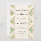 Boho Gatsby Wedding Invitation Kaart (Voorkant)