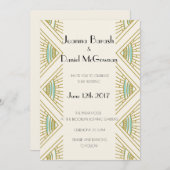 Boho Gatsby Wedding Invitation Kaart (Voorkant / Achterkant)