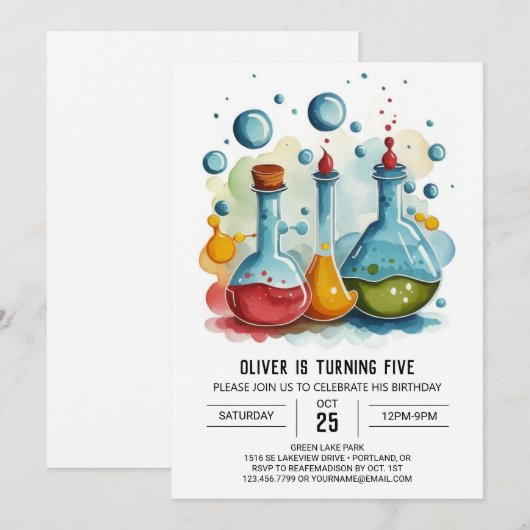 Boho Gear Potion Wetenschapper Verjaardag Kaart (Voorkant / Achterkant)