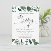 BOHO gebladerte bruiloft minimalistisch blad | Vie Kaart (Staand voorkant)