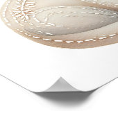 Boho geborduurd beige kat Poster neutraal Kat (Hoek)