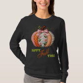 Boho Geborduurd Uitziende Patchwork Pompoen T-shirt (Voorkant)
