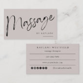 Boho Geborstelde Massagesalon Visitekaartje Lichaa (Voorkant / Achterkant)