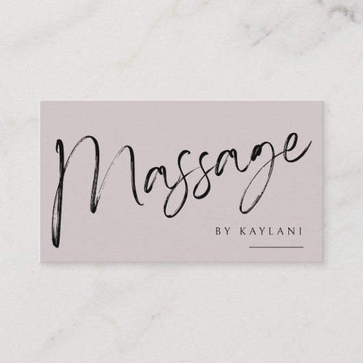 Boho Geborstelde Massagesalon Visitekaartje Lichaa (Voorkant)