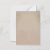 Boho gedemde Herfst Floral Bridal Registry QR-code Notitiekaartje (Achterkant)