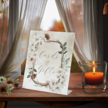 Boho gedempte herfst bloem bruidskaarten en -cadea