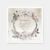 Boho gedempte herfst bloem bruiloft borrel servet (Voorkant)