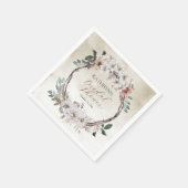 Boho gedempte herfst bloem bruiloft borrel servet (Hoek)
