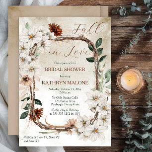 Boho gedempte Herfst Bloemen Herfst in Liefde Vrij Kaart
