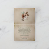 Boho gedempte herfst bloemige 'Verliefd worden' Br Bedankkaart (Binnen)