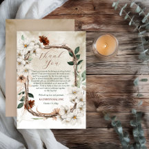Boho gedempte herfst bloemige 'Verliefd worden' Br