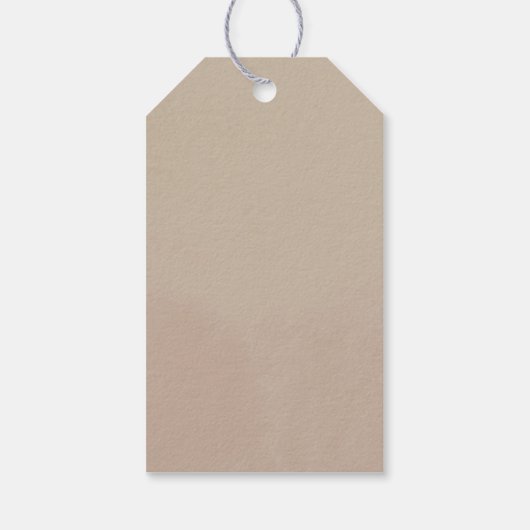 Boho gedempte herfst bloemrijke bruidsdouche cadeaulabel (Achterkant)