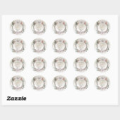 Boho gedempte herfst bloemrijke bruidsdouche ronde sticker (Vel)