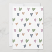 Boho  Gedempte Regenboog Baby Shower Kaart (Achterkant)