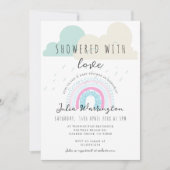 Boho gedoucht met liefde regenboog Baby shower Kaart (Voorkant)
