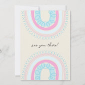 Boho gedoucht met liefde regenboog Baby shower Kaart (Achterkant)