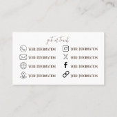 Boho Gedroogd Bloemen Visitekaartje (Achterkant)