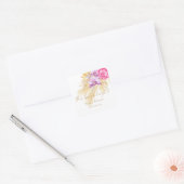 Boho gedroogd pampasgras - dit boek behoort tot vierkante sticker (Envelop)