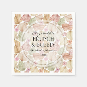 Boho gedroogde bladeren en bloemen Bruidscadeau Servet