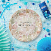 Boho gedroogde bladeren en bloemen Bruidsdouche Papieren Bordje (Feest)