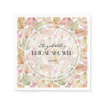Boho gedroogde bladeren en bloemen bruidsdouche