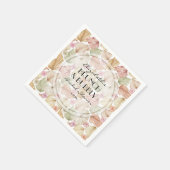 Boho gedroogde bladeren en bloemen Bruidsdouche Servet (Hoek)