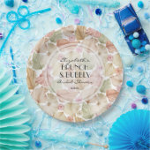 Boho gedroogde bladeren en bloemen Bruidsmeisjesfe Papieren Bordje (Feest)