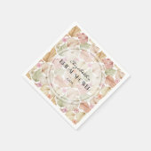 Boho gedroogde bladeren en bloemen Bruidsmeisjesfe Servet (Hoek)