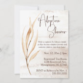 Boho Gedroogde Bloemen Adoptieve Baby/Kinderdouche Kaart (Voorkant)