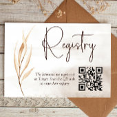 Boho Gedroogde Bloemen Baby/Kind Douche Registry Informatiekaartje