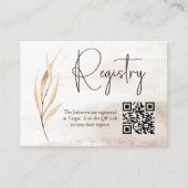 Boho Gedroogde Bloemen Baby/Kind Douche Registry Informatiekaartje (Voorkant)