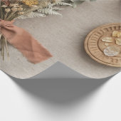 Boho gedroogde bloemen inpakpapier (Hoek)