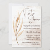 Boho Gedroogde Bloemen Pleegzorg Baby/Kinderdouche Kaart (Voorkant)