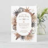 Boho-gedroogde botanische feestviering kaart (Staand voorkant)