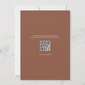 Boho Gedroogde Palm en Orchidee QR Code Baby Borre Kaart (Achterkant)