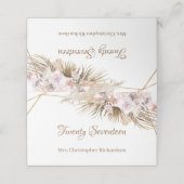 Boho Gedroogde Palm Pampas Grass Gold Arch Stoffig Plaatskaartje (Buitenkant ongevouwen)