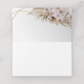 Boho Gedroogde Palm Pampas Grass Gold Arch Stoffig Plaatskaartje (Binnenkant ongevouwen)