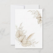 Boho gedroogde palm trouw datum opslaan save the date (Achterkant)