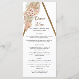 Boho gedroogde palmbladeren Pampas gras houten boo Menu