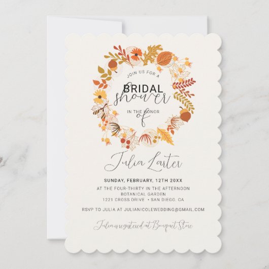 Boho Gedroogde Rustieke Bloemen Herfst Herfst Vrij Kaart (Voorkant)