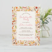 Boho Gedroogde Rustieke Herfstval Vrijgezellenfees Kaart (Staand voorkant)