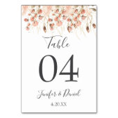 Boho gedroogde waterverf bloemen bruiloft kaart (Achterkant)
