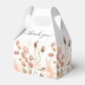 Boho Gedroogde Waterverf Bloemenbruiloft Bedankdoosjes (Achterkant)