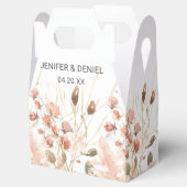 Boho Gedroogde Waterverf Bloemenbruiloft Bedankdoosjes (Geopend)