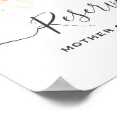 Boho Gedroogde Waterverf Bloemenbruiloft Poster (Hoek)