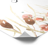 Boho Gedroogde Waterverf Bloemenbruiloft Poster (Hoek)