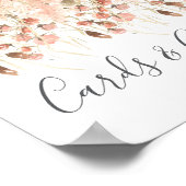 Boho Gedroogde Waterverf Bloemenbruiloft Poster (Hoek)