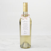Boho gedroogde waterverf bloemige bruiloft flessenhanger (Op fles)